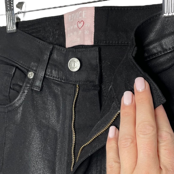 Revice | NWT Venus Black Coated Star Butt Straight Leg Jeans 26 - Picture 11 of 11